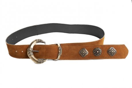 VINTAGE STYLE SUEDE BELT IN TAN - Genui